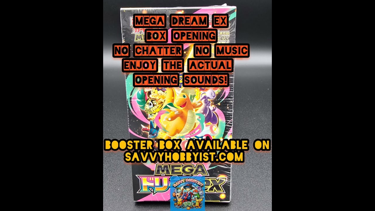 Japanese Pok&eacute;mon Mega Dream ex M2a box opening. No chatter, only box opening sounds! #asmr #pokemon