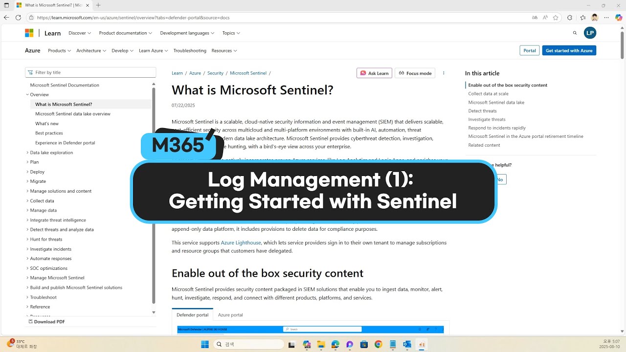 M365 Log Management (1): Getting Started with Sentinel