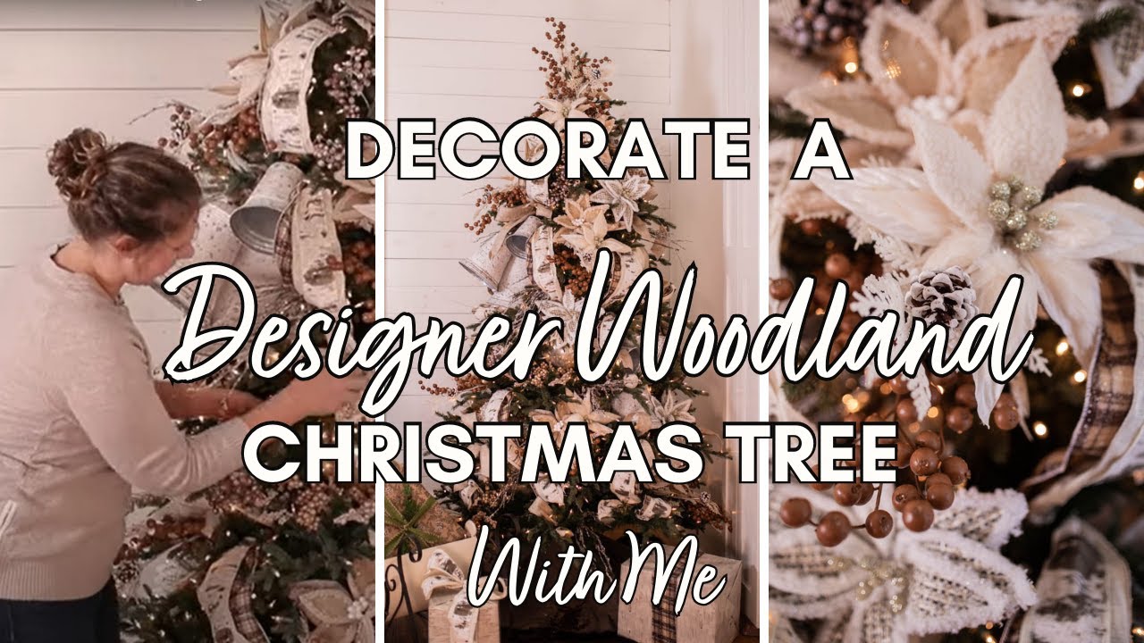 Neutral Winter woodland Christmas Tree Decorating Tutorial