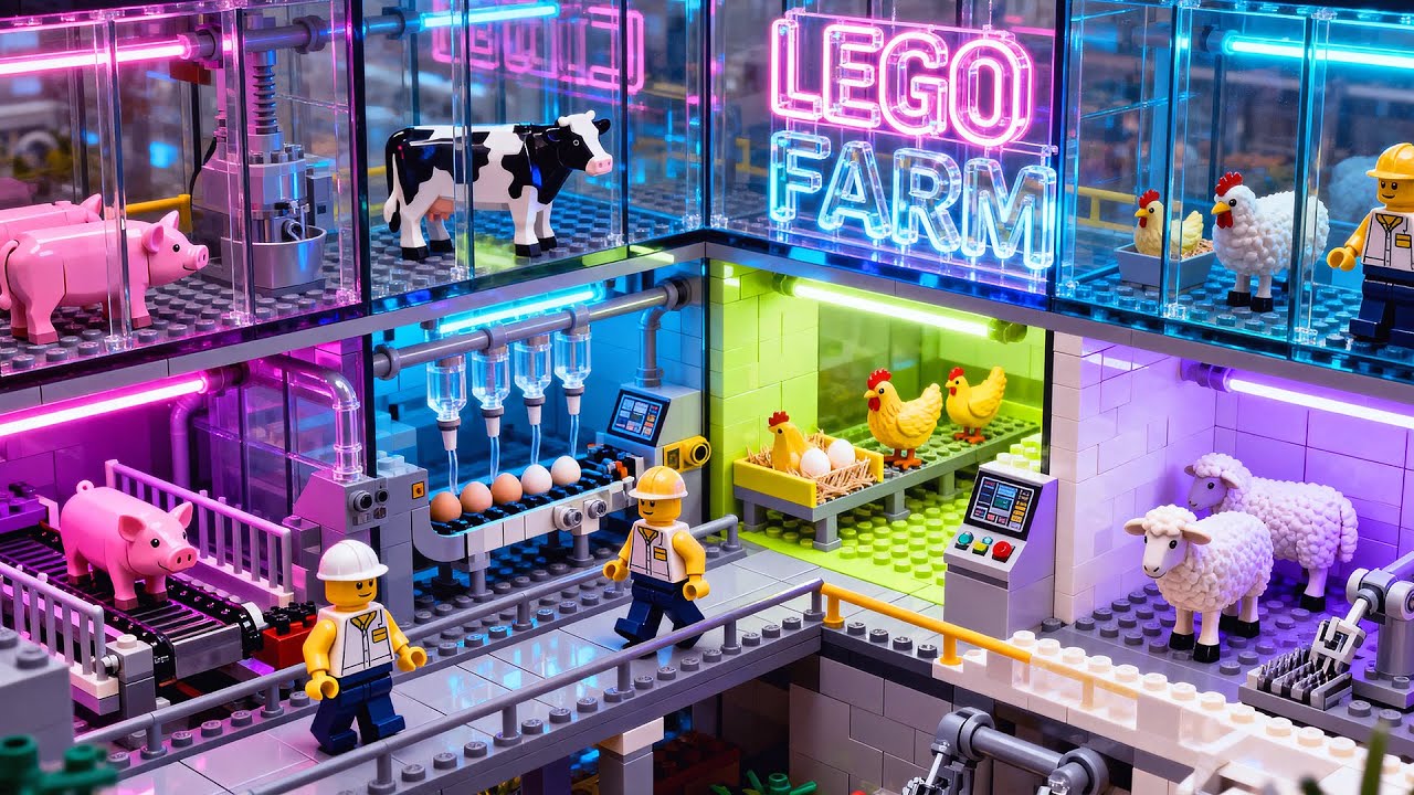 Next-gen LEGO Automated Farming & Livestock Factory • Smart LEGO Techic Build and Test In Real Life