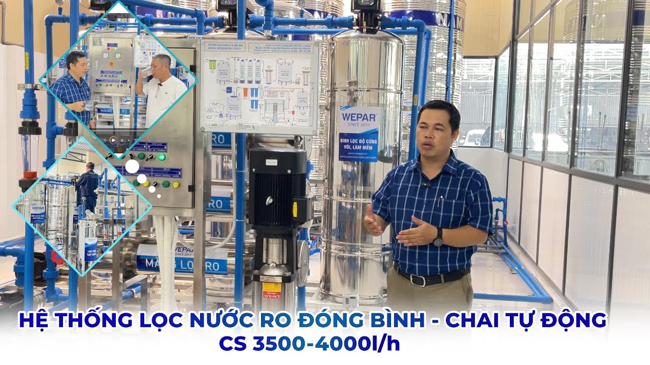 Tìm hiểu Hệ thống lọc nước RO đóng bình đóng chai tự động CS 3500-4000l/h [Nguyễn Hoài]