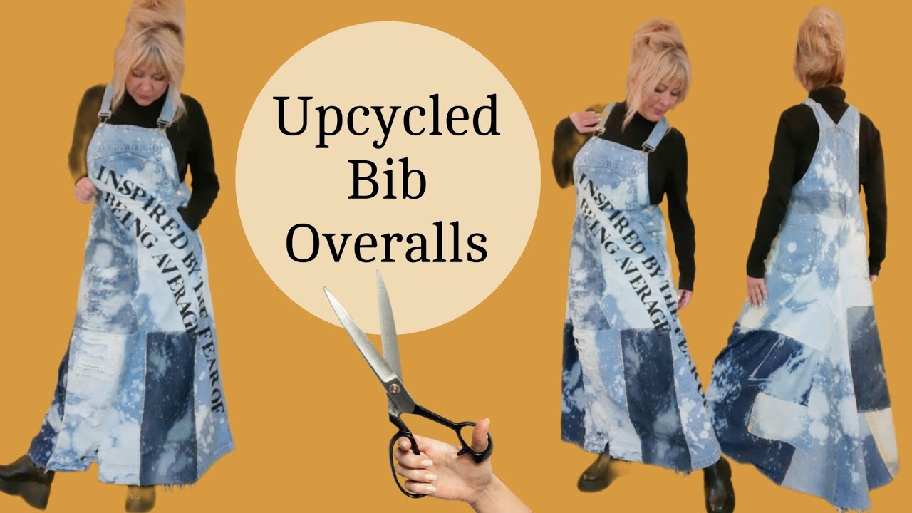 How to Make a Skirt Romper From a Thrifted Pair of Bib Overalls