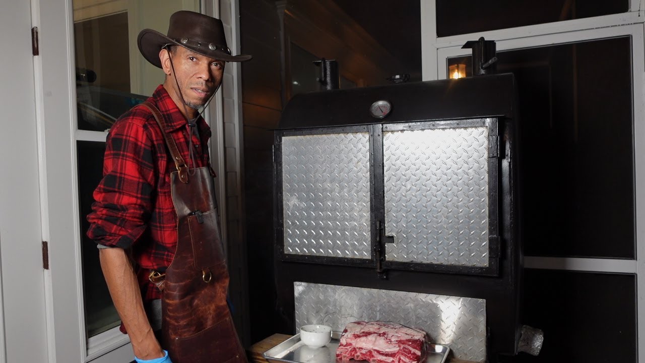 Prime Rib Bone In Rosted Over Open Fire