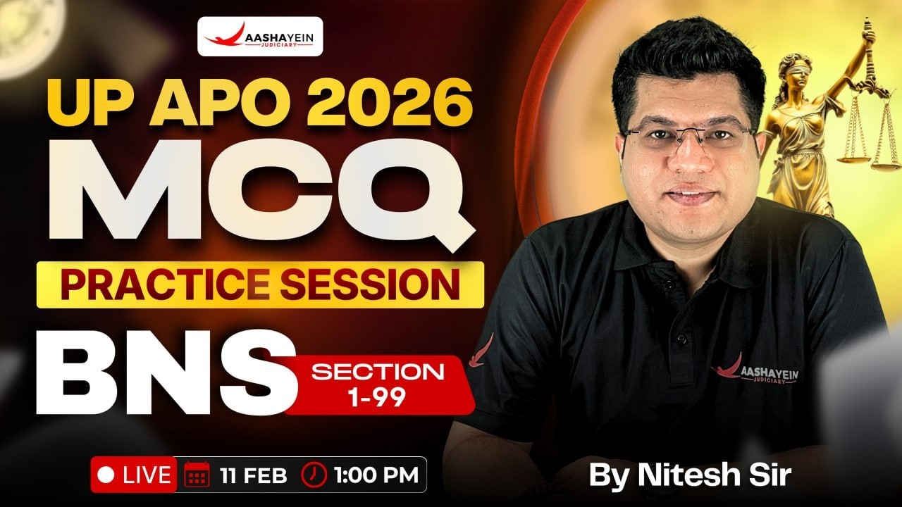 UP APO 2026 BNS MCQ Practice Session (Section 1 - 99) | Most Expected Questions | By Nitesh Sir