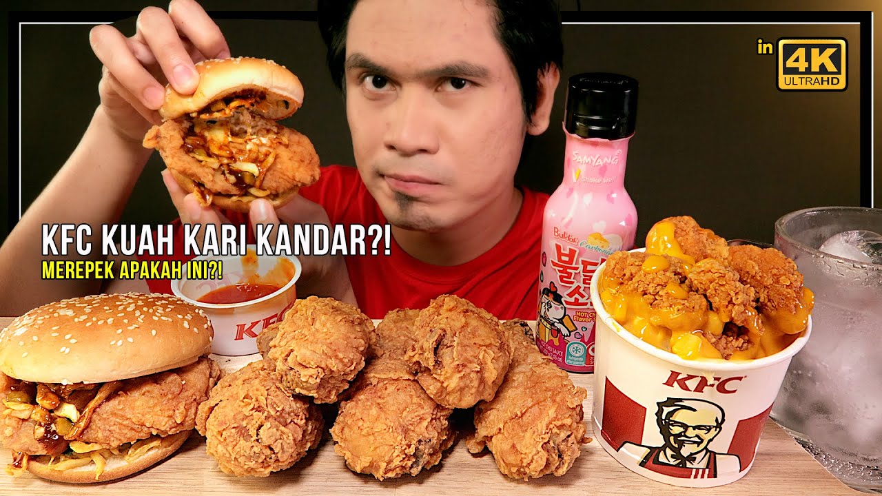 mengamuk orang Penang kalau try KFC BURGER P.RAMLEE KUAH KARI KANDAR ni! (Mukbang Malaysia)