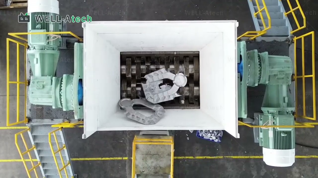 Aluminum Alloy Die-cast Parts Double Shaft Shredder#shreddermachine #twoshaftshredder