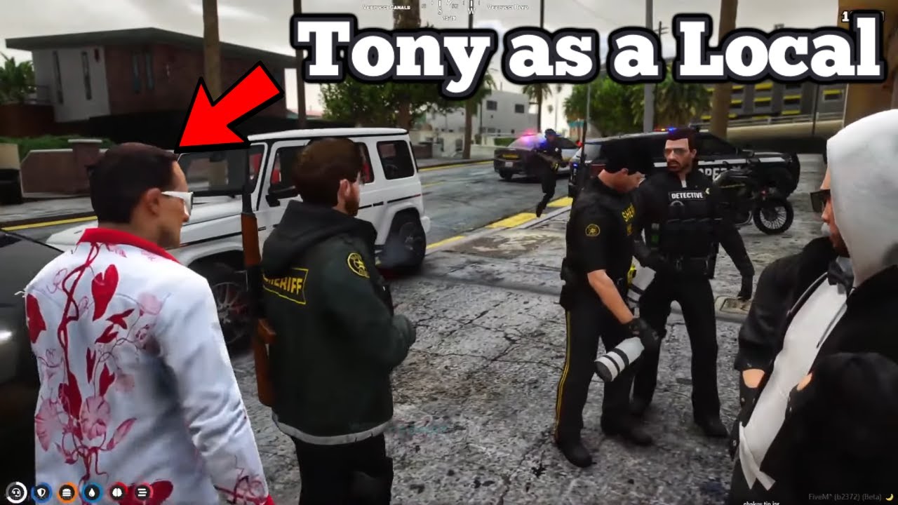 Cop POV of Tony Trying to Save his Car by Disguising as a Local | NoPixel GTA RP