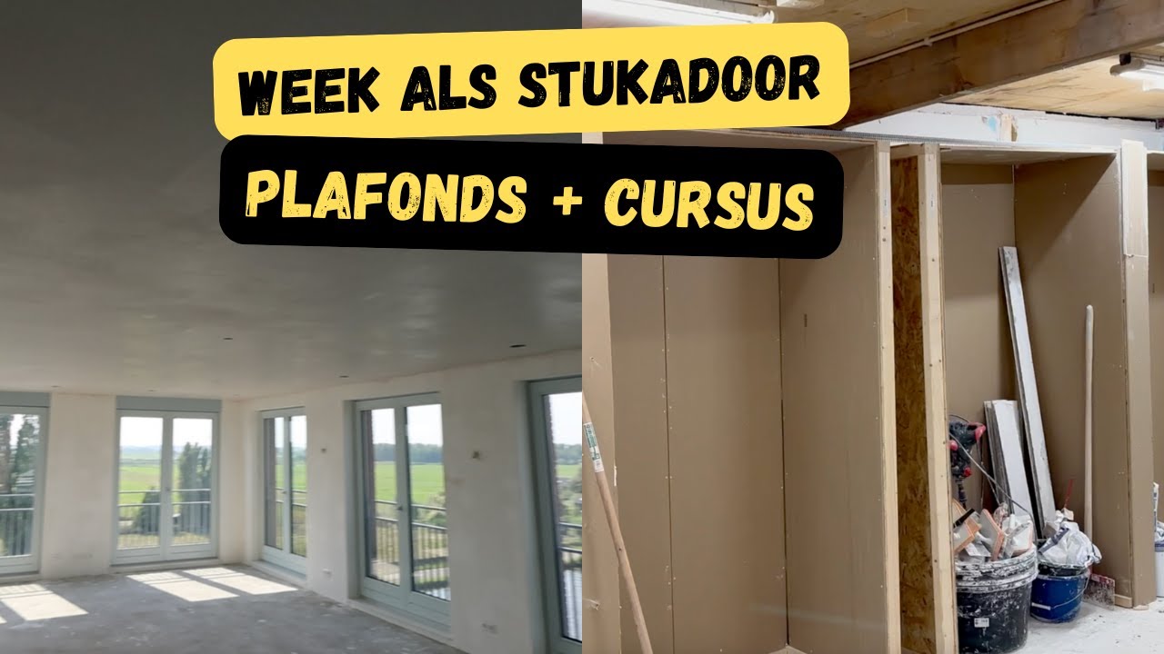 Van nieuwbouw plafonds tot cursusdag | Een week stucen  |  stucvlog #84