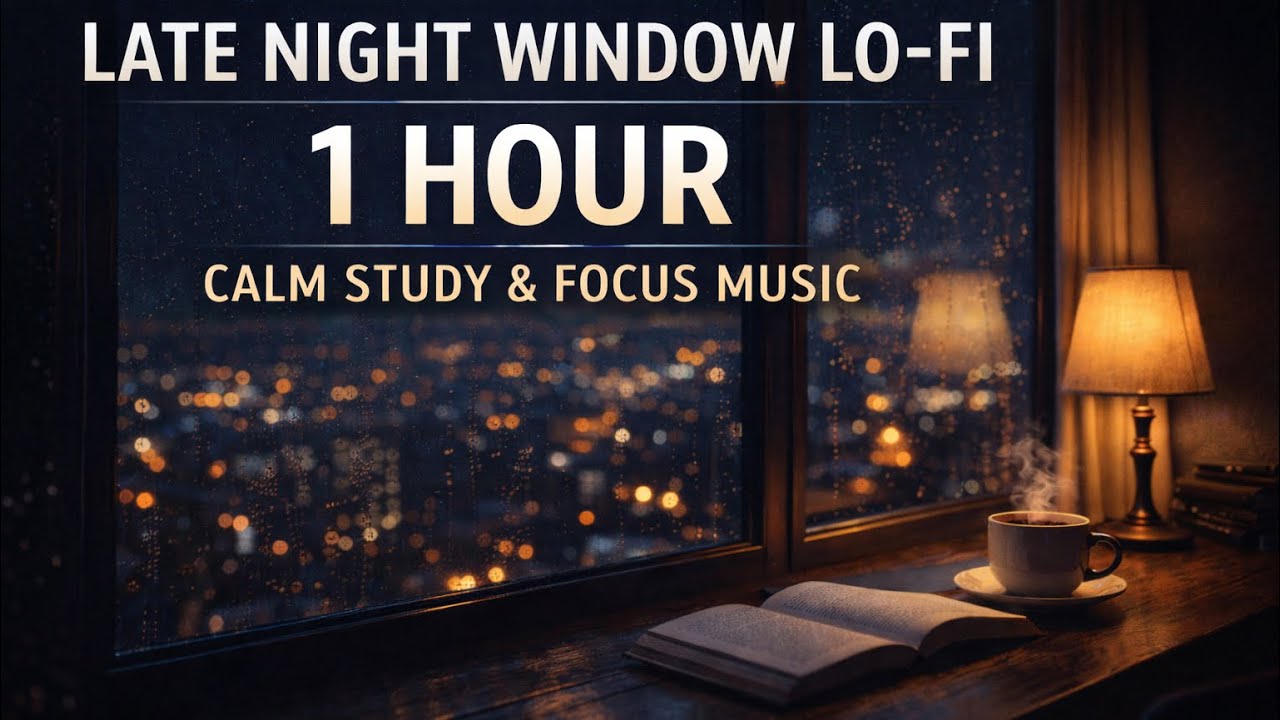 Late Night Window Lo-Fi 🌙 1 Hour Deep Focus & Study Music | Quiet Hours