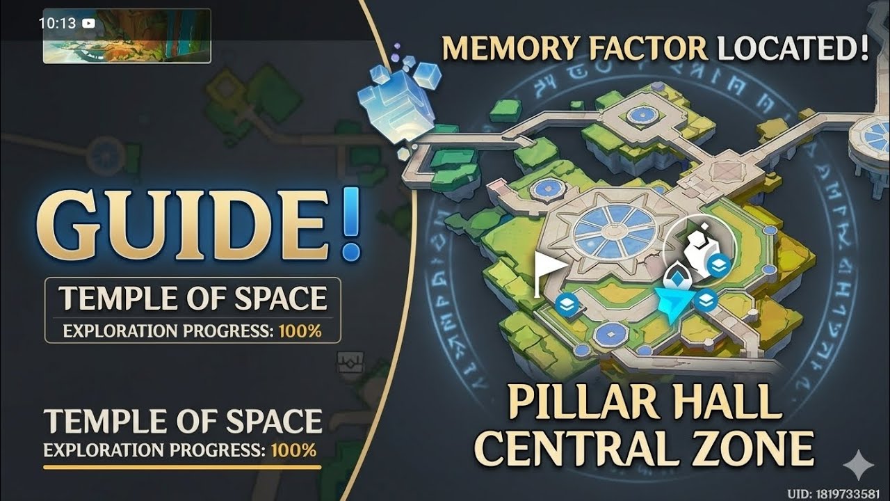 Genshin impact:Temple of space | Hidden Memory  factor location 