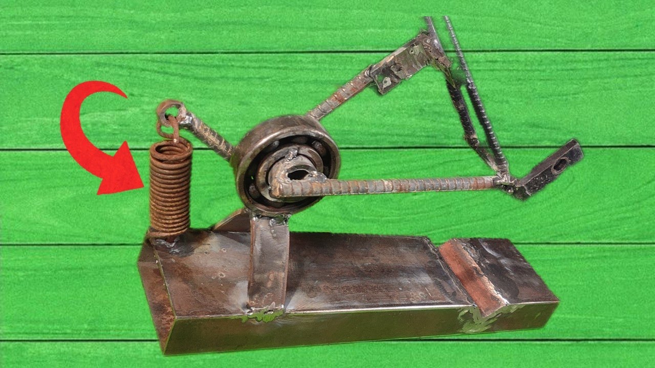😱 I Turned a Cheap Angle Grinder Into a Metal Cut-Off Machine! (SCRAP BUILD)