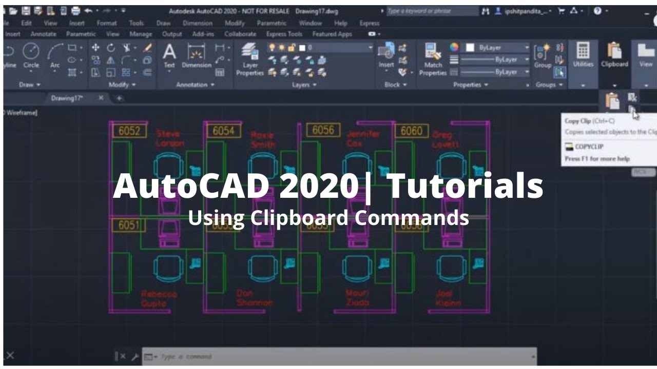 Clipboard Commands in AutoCAD 2020 | Tutorial