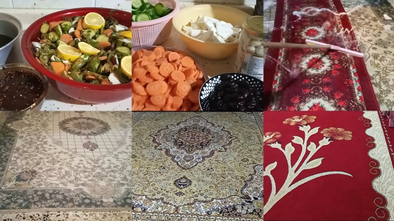 #اقضو_يومي_معي /طرشي مدبس على طريقتي يخبل👌🏻/روتين كله نشاط وحيويه تنضيفات عميقه فرش شتوي