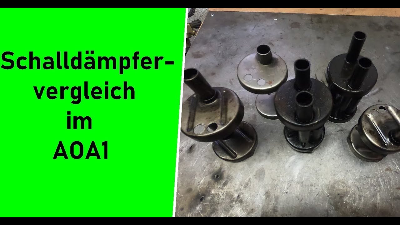 Simson Tuning Auspuff AOA1 Umbau normaler Schalld&auml;mpfer Doppelrohrd&auml;mpfer Vergleich #CO2radtechnik