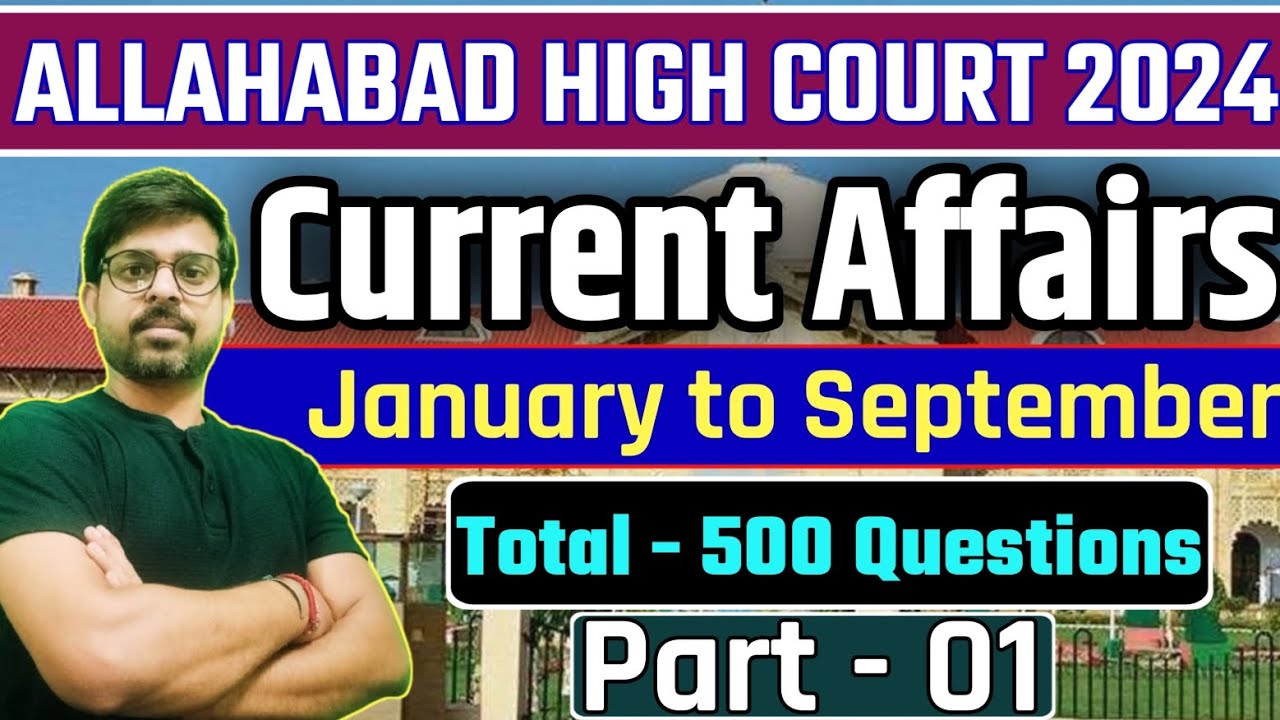 Yearly Current Affairs 2024 | Allahabad High Court Current Affairs | Current Affairs 2024