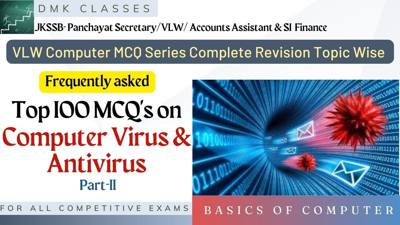 Computervirus and antivirus mcq || virusandantivirus || jkssb || Bankingexams || computermcq || vlw