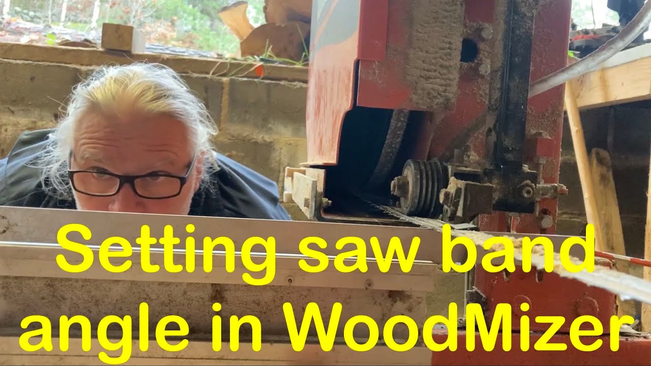 Adjusting blade angle on a WoodMizer Lt15/ Justera s&aring;gbandet i Woodmizer Lt15