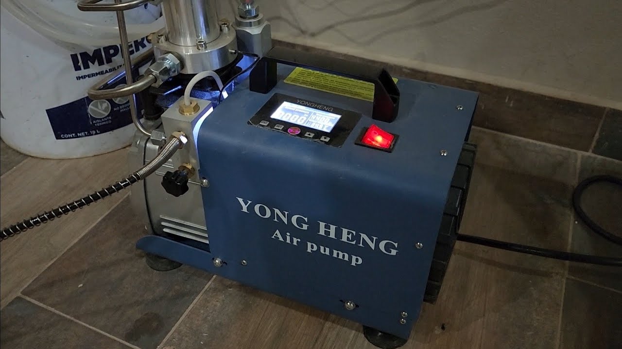 Yong Heng Digital automático // Prueba de llenado scuba botella 15 min 4500 psi