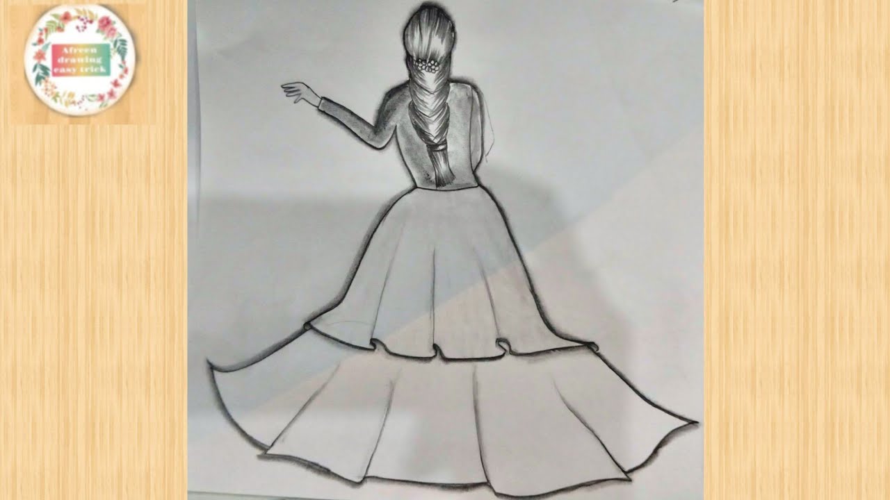 simple drawing girl easy/how to draw a girl with pencil/girl drawing/pencil sketch for beginners
