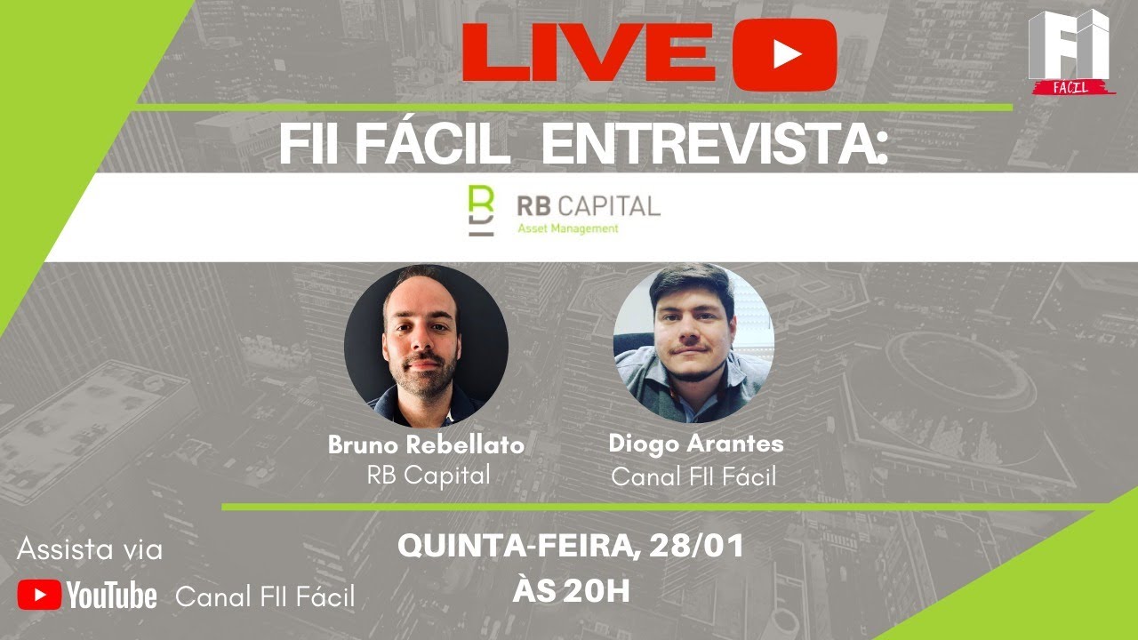 Fundos Imobili&aacute;rios: LIVE com Bruno Rebellato - RB Capital - RRCI11