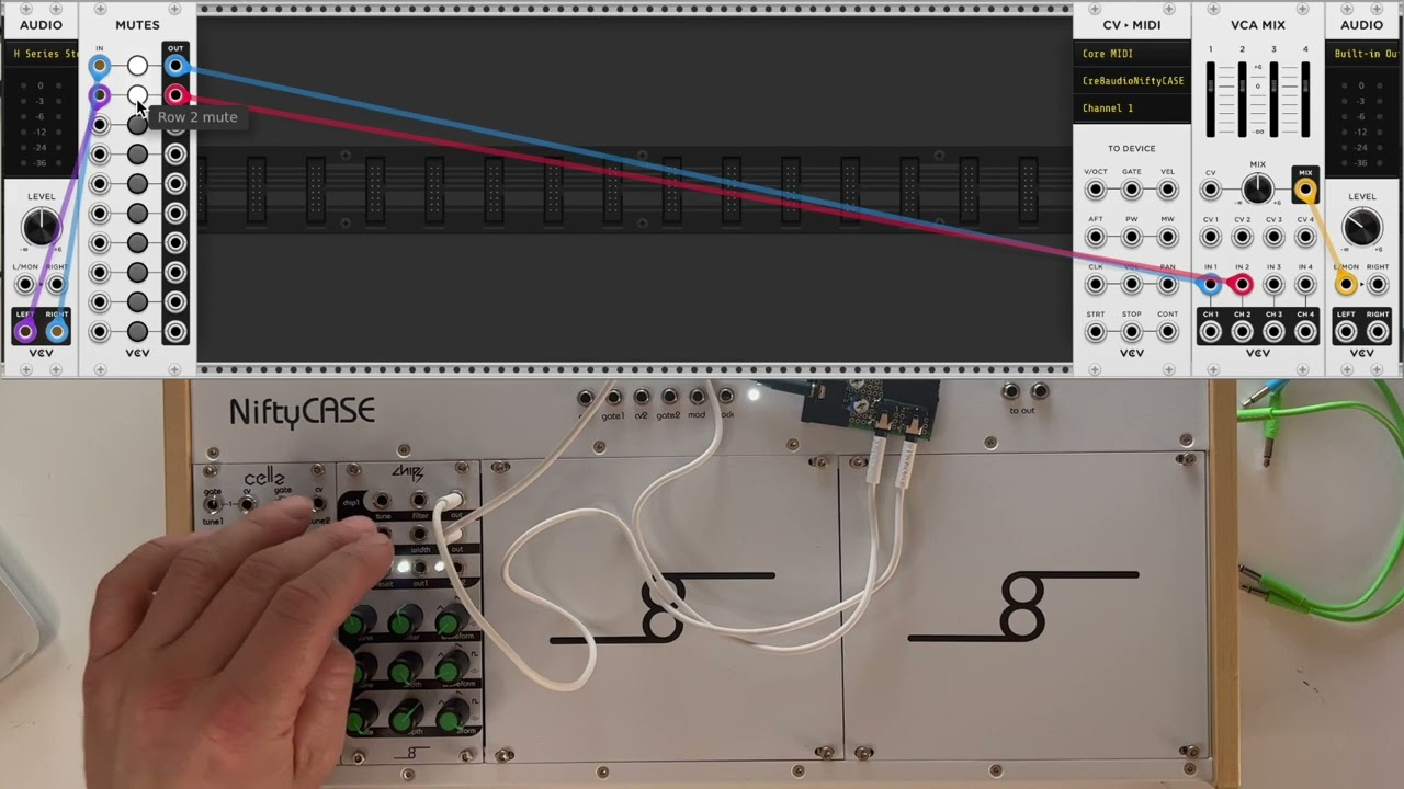 NiftyCASE and VCV Rack Hybrid Krell Patch