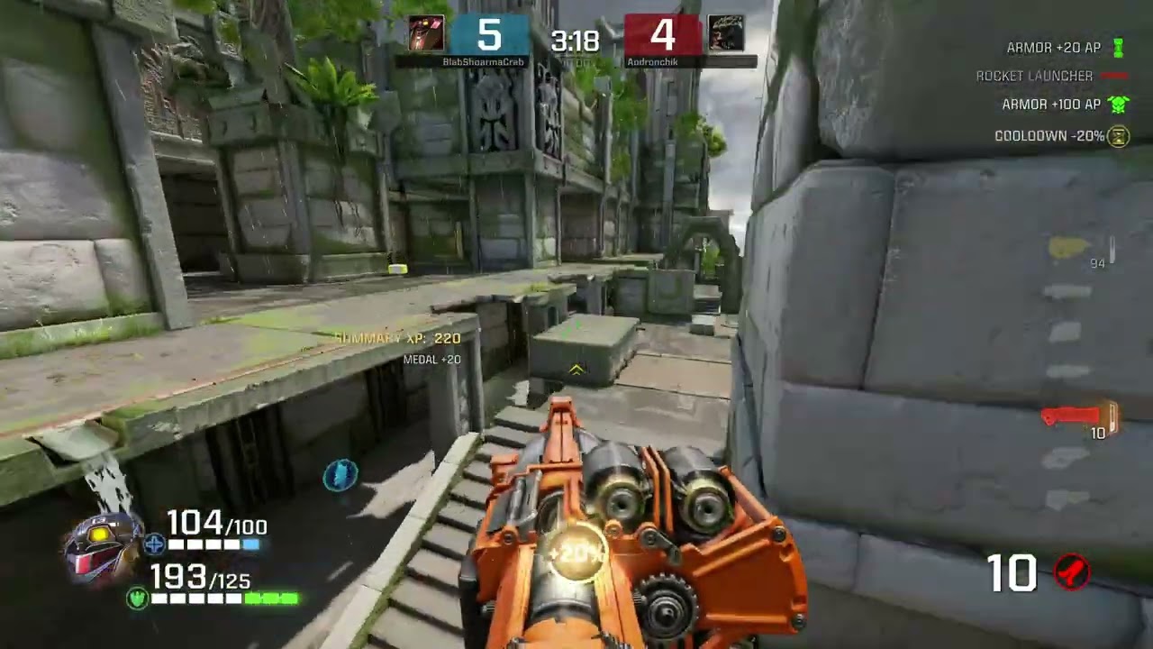 Quake Champions 1on1 clutch  VS 1300 elo