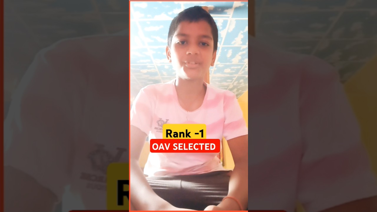 OAV Entrance Exam Rank 1 Student|OAV Entrance Selected Student by Sumanta Guruji #shorts #shortsfeed