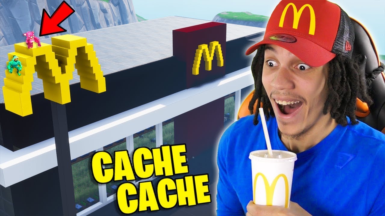 CACHE CACHE AU MCDONALD'S !! FORTNITE