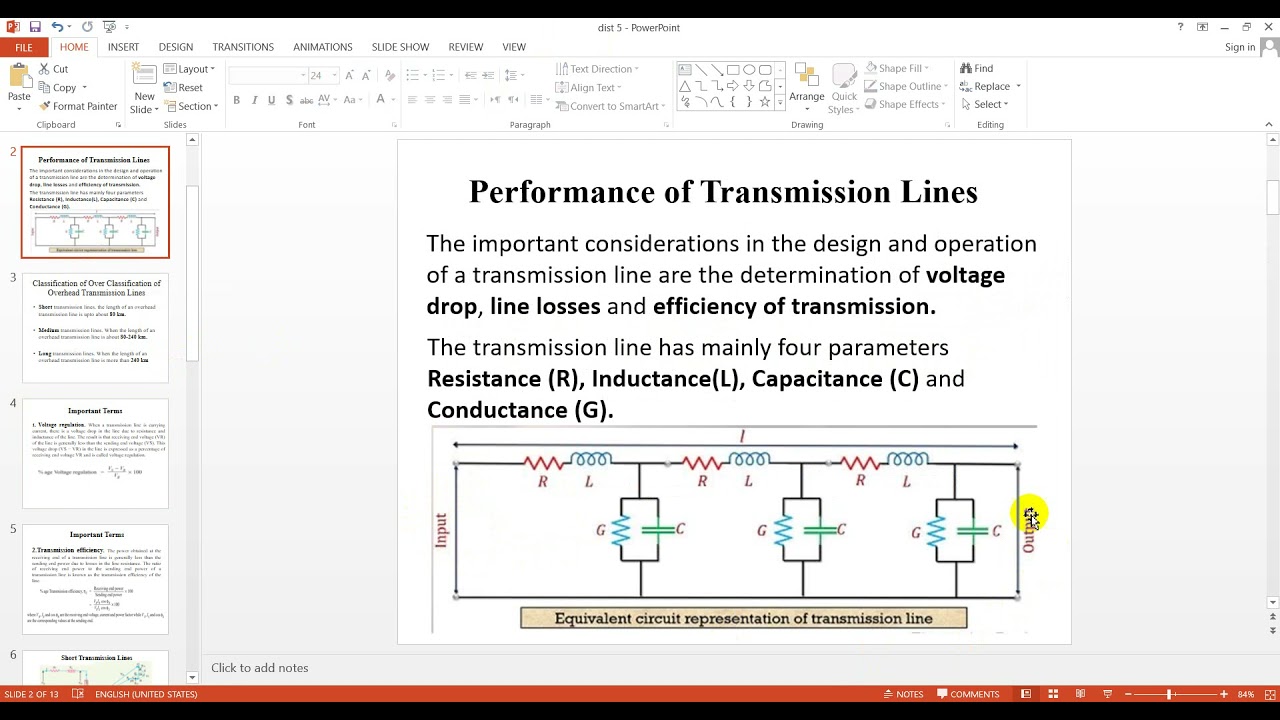 Performance of Transmission Lines