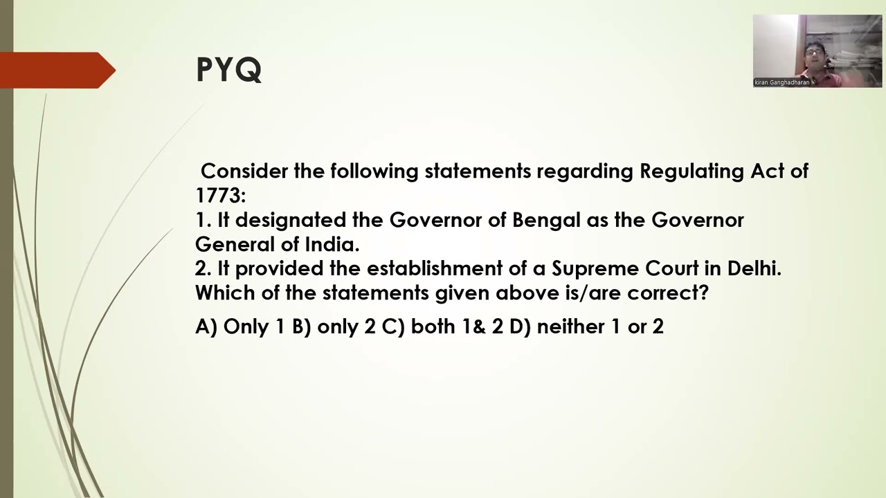 Establishment of British PYQ REvision   Company Raj   1773  1858 acts #degreemains #degreeprelims