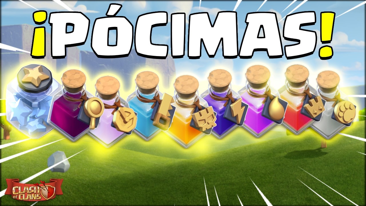 C&oacute;mo USAR las P&Oacute;CIMAS en Clash of Clans (superpoci&oacute;n, frasco estelar...)
