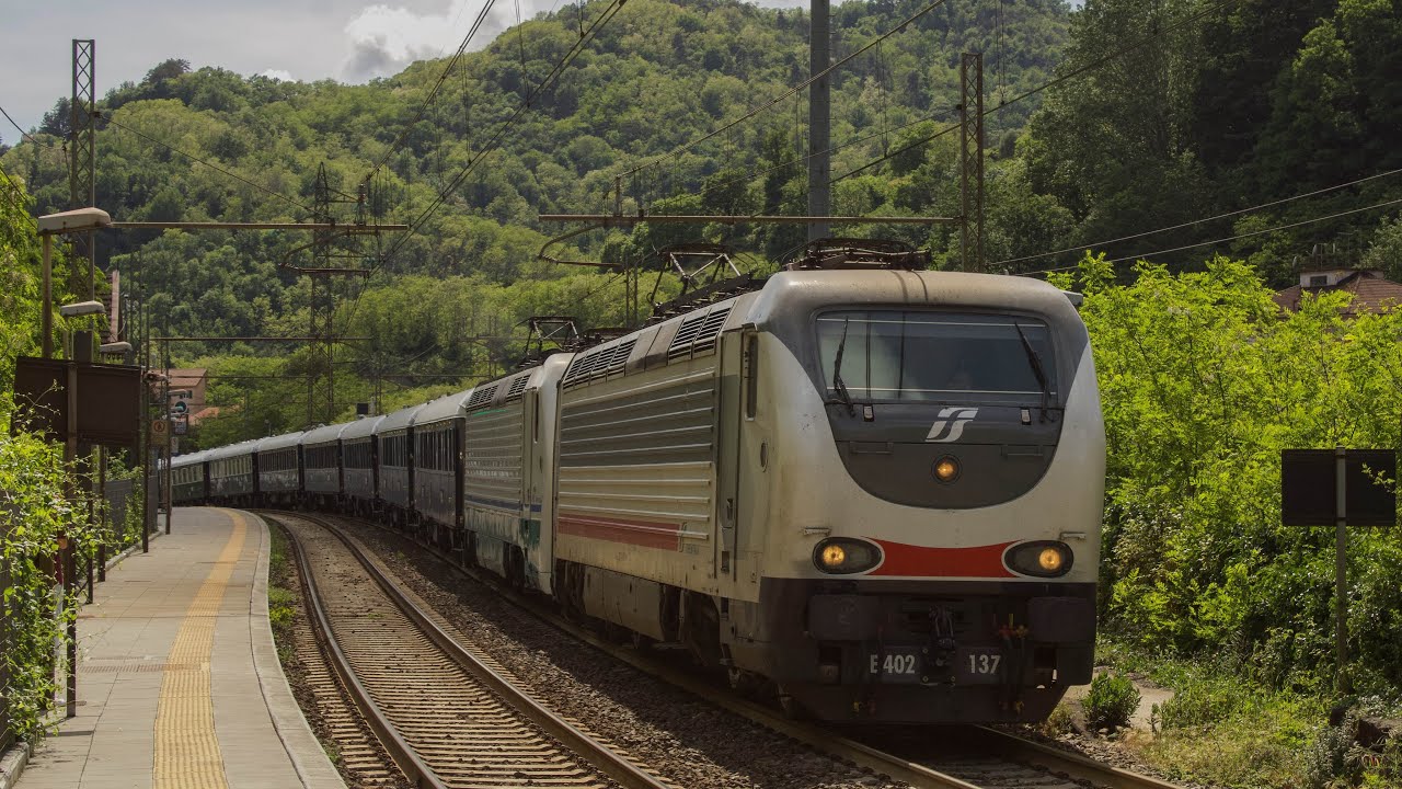 ORIENT EXPRESS sul 35‰! Treni in transito nella stazione di Piano Orizzontale dei Giovi