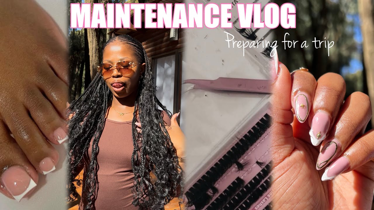 WEEKLY VLOG | GIRL MAINTENANCE | PREPARING FOR A TRIP | EYE LASH TUTORIAL = HAIR + NAILS