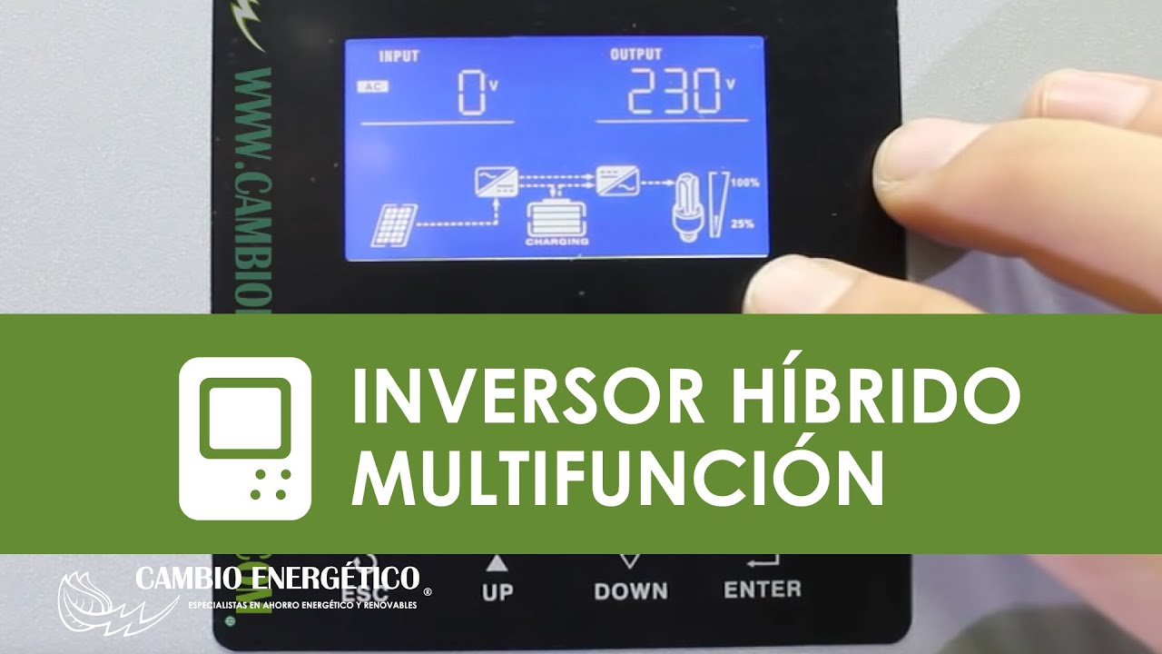Inversor híbrido multifunción con cargador y regulador solar