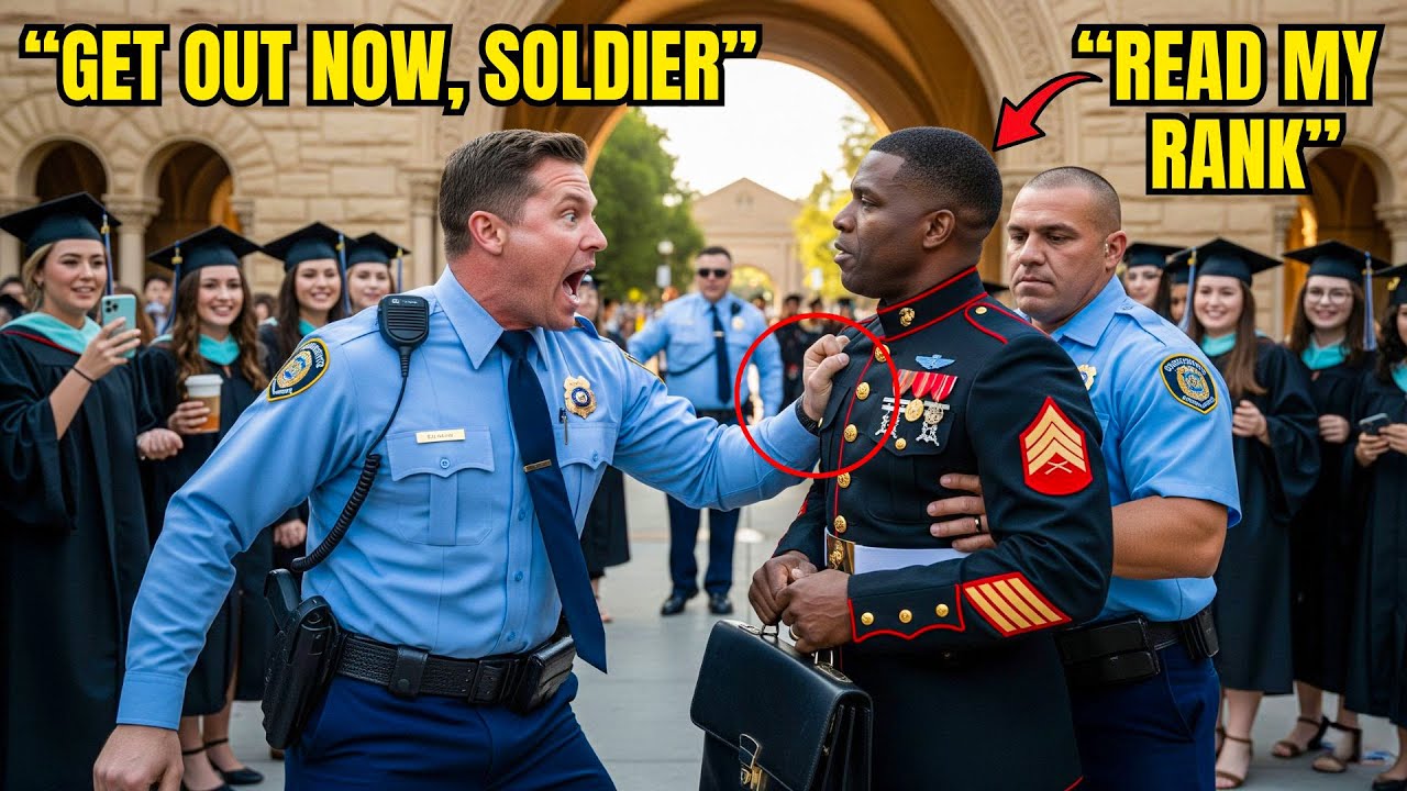 Guards Kick Black Marine Out of Graduation No Reason— Until He Showed His ID and Made Them Salute
