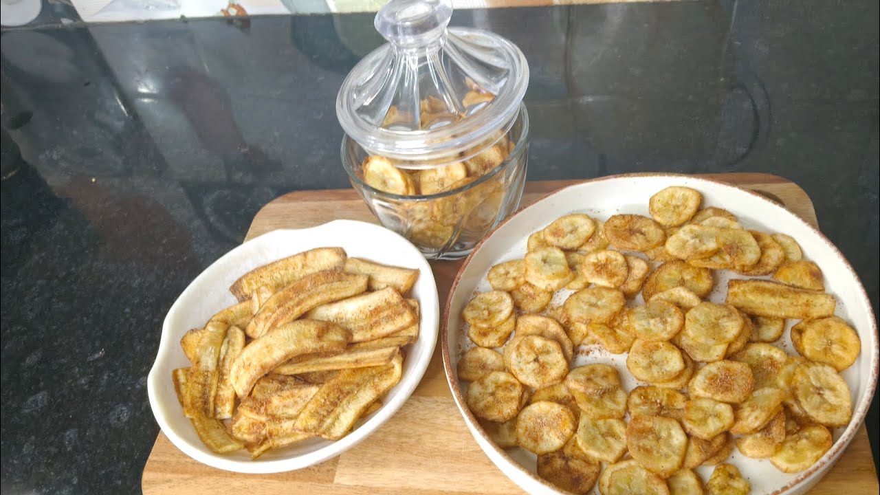 kacche kele ke healthy chips shirf 10minute me banaya /banana chips recipe
