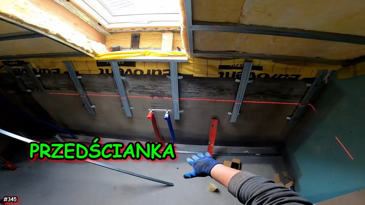 ŁAZIENKA NA PODDASZU, PRZEDŚCIANKA, REMONT STAREGO DOMU, VLOG, BUDOWA #345