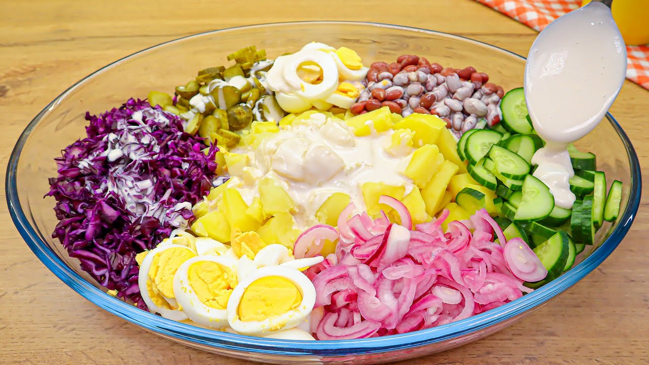 Самый вкусный немецкий салат! Мало кто знает этот секрет! Вы будете готовить это снова и снова