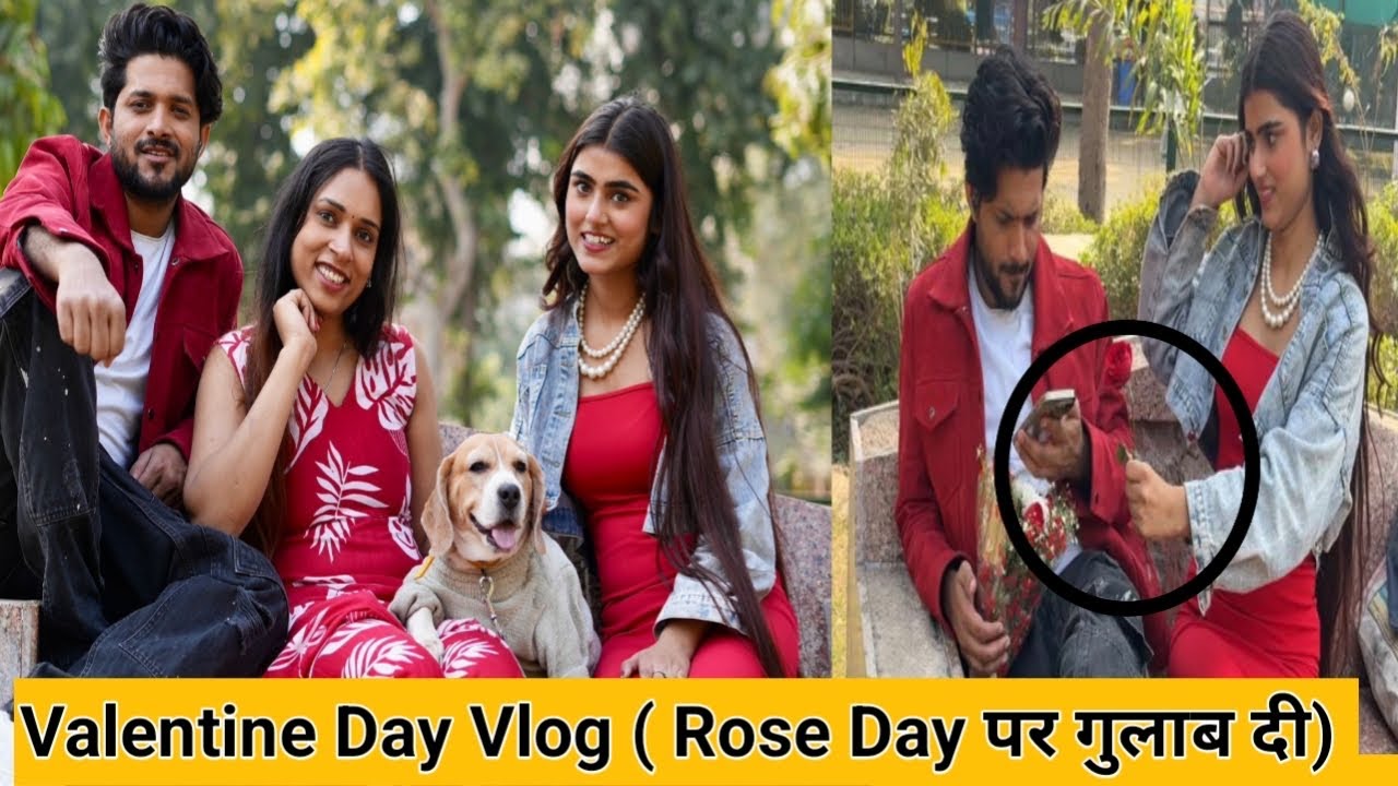 Valentine Day Special Vlog ( Rose Day पर Danish Khan को गुलाब दी 😍 ) | Tukka Roshni | Aditi Angel 