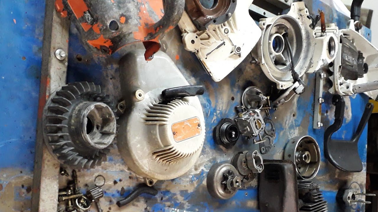 Restaurando motor da motosserra antiga Stihl 08 S   parte 01