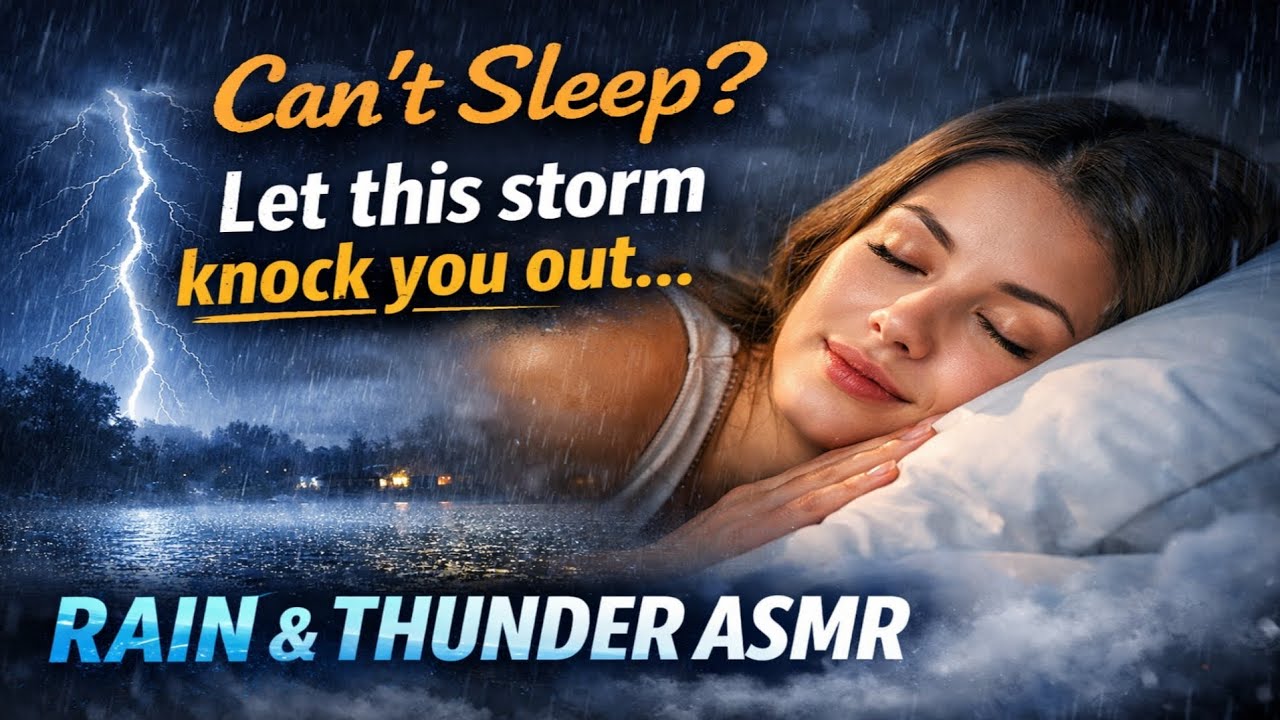 2 Hours Thunderstorm Rain Sounds for Deep Sleep, Relaxation & Stress Relief | Real Rain ASMR
