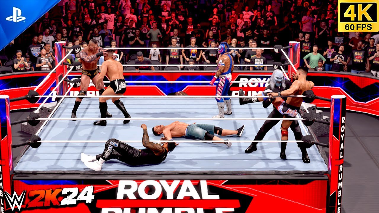 WWE 2K24 - 30 MEN ROYAL RUMBLE Match | 4K PS5
