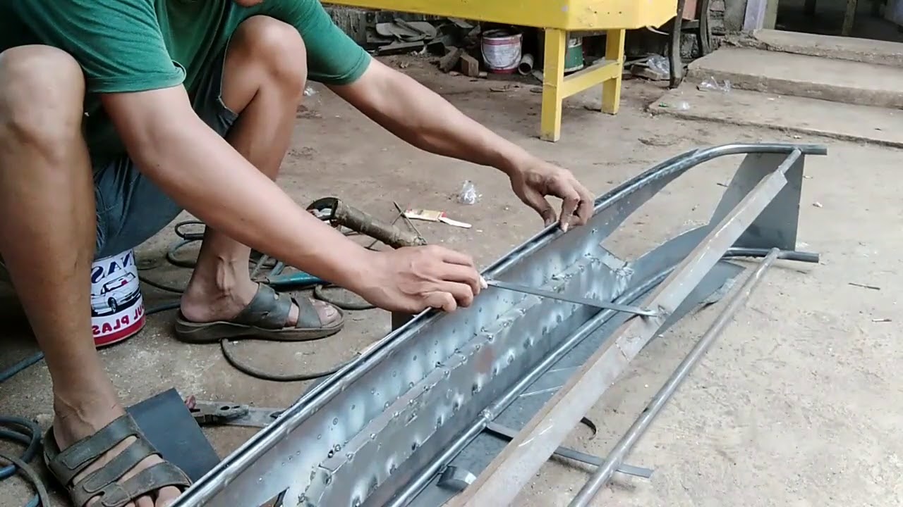 tutorial pembuatan bemper truck canter.