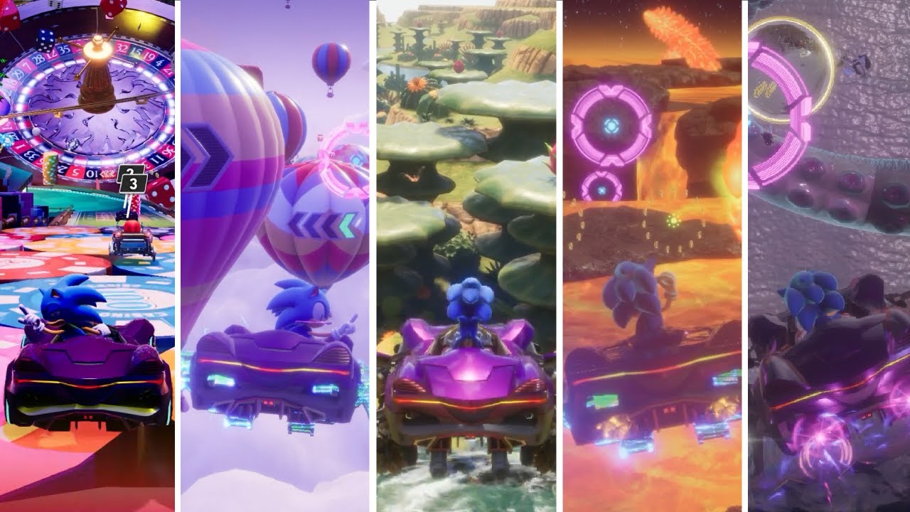 Sonic Racing: Crossworlds Closed Network Test (PS5) - ALL CROSSWORLDS (No Commentary)