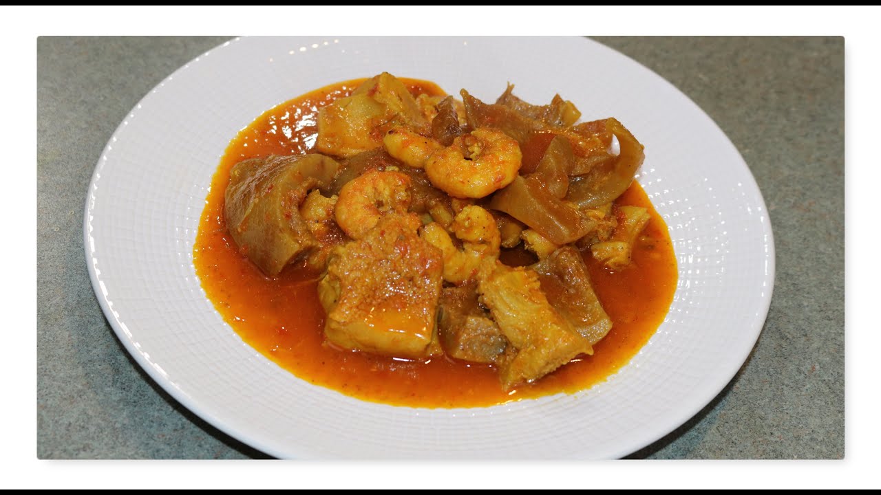 Mabumu ya Ngombe na Poso ya Ngombe na Crevettes