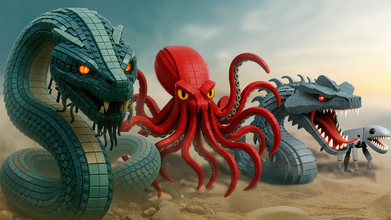 Турнир «Легендарный змей мира монстров» Древнего мира — Lego Prehistotic Myth Creatures