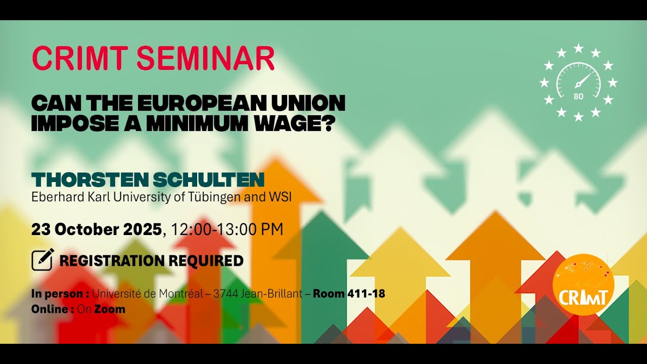 CRIMT Webinar with Thorsten Schulten - Can the European Union impose a minimum wage ?
