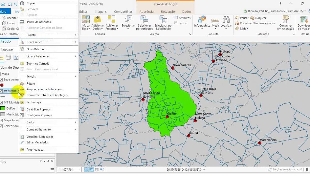 ArcGis Pro - Produzindo o seu primeiro mapa   Aula 1 (ArcGis em português para iniciantes)
