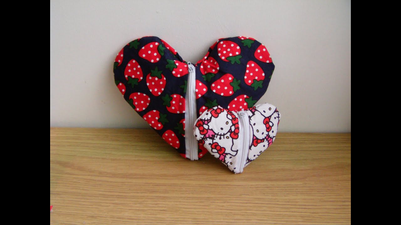 Tutorial: Heart Zipper Pouch (No-Sew)