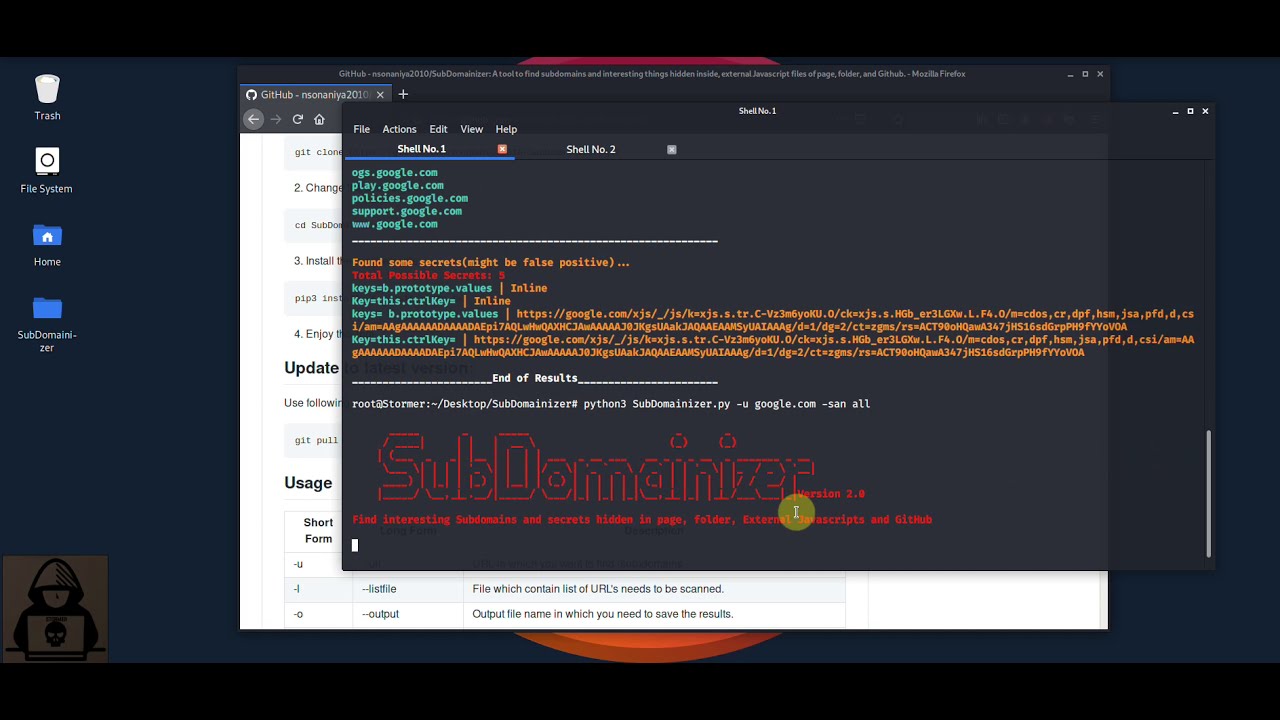 SubDomainizer Tool v2.0 | Finding SubDomains | Latest Version | Kali Linux